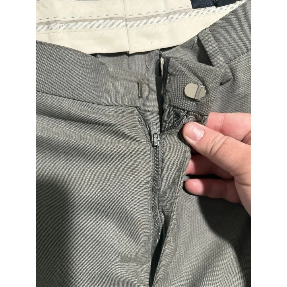 banana republic modern fit grey dress pants, zip fly, men's 31x31